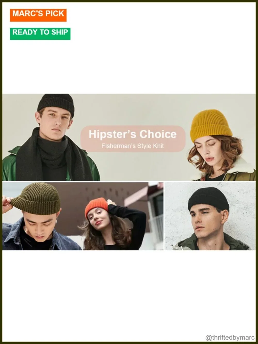Wool Blend Short Fisherman Beanie Winter Cuffed Skullcap Unisex